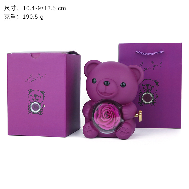 Morado/tamaño pequeño; bolso de la caja de color de la flor del jabón