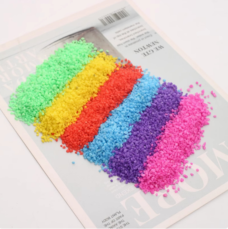 Colored Sand Coarse Sand Children's Sand Pool Toy Sand Large Particles Wishing Sand Micro Landscape Fleshy Paving Color Sand 20 mesh