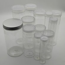 透明塑料罐圆形塑料罐带盖笔筒笔芯桶铅笔桶包装收纳瓶子