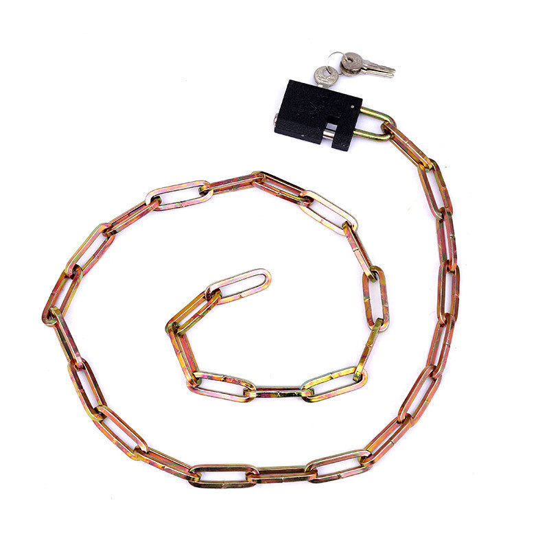Manganese Steel Chain Locks, Various Lengths, Thickness Options, Simple and Durable, Warehouse Construction Site Door Chain Locks, Iron Chain Locks