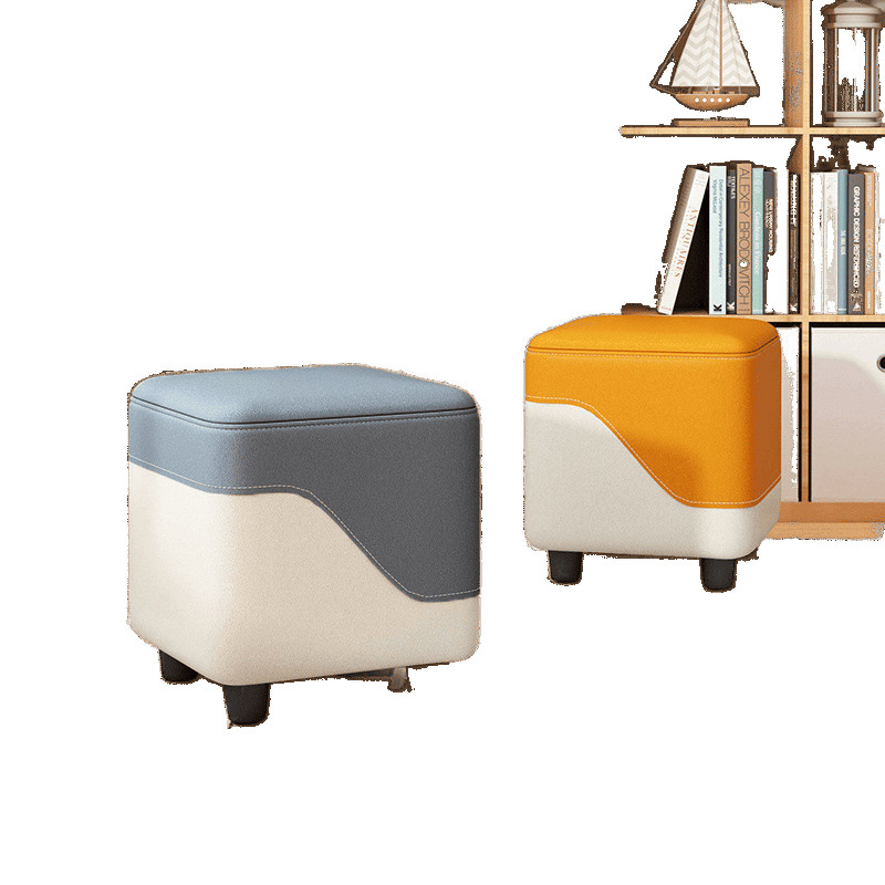 Taburete pequeño, sala de estar doméstica, taburete simple, taburete de sofá, taburete de cambio de zapatos, taburete bajo, taburete pequeño, paquete suave, taburete pequeño