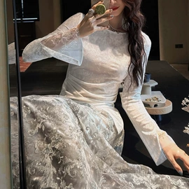 时尚休闲套装;连衣裙;女式针织衫