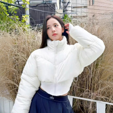 现货alo金智秀同款修身收腰短款立领棉服外套休闲百搭加厚面包服