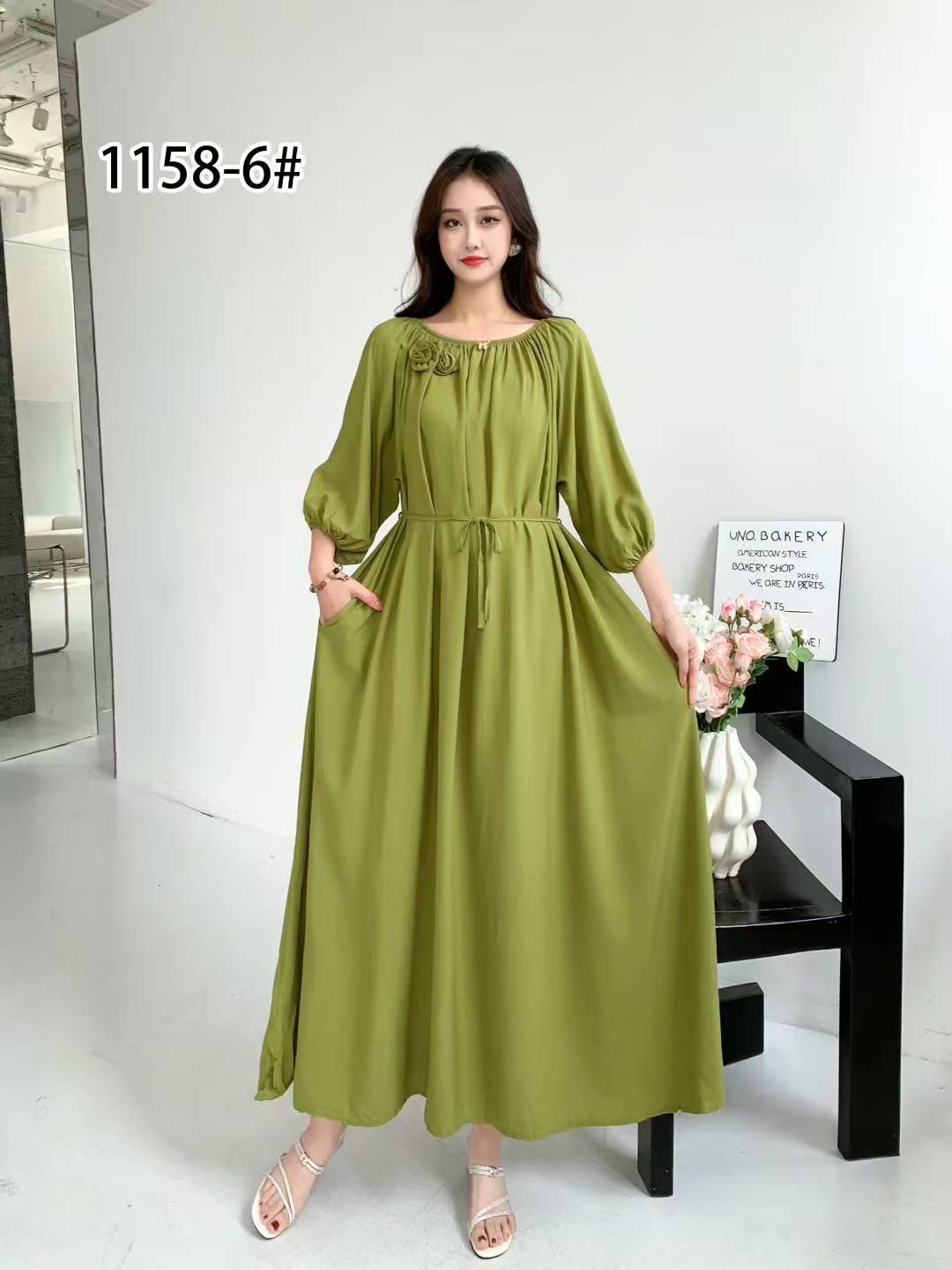 Ropa de mujer de talla grande transfronteriza europea y americana, vestido informal de algodón largo hasta la rodilla, holgado y cómodo, para verano, ropa de maternidad.