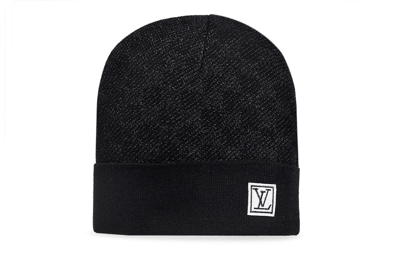 Louis Vuitton Logo Patch Beanie Black