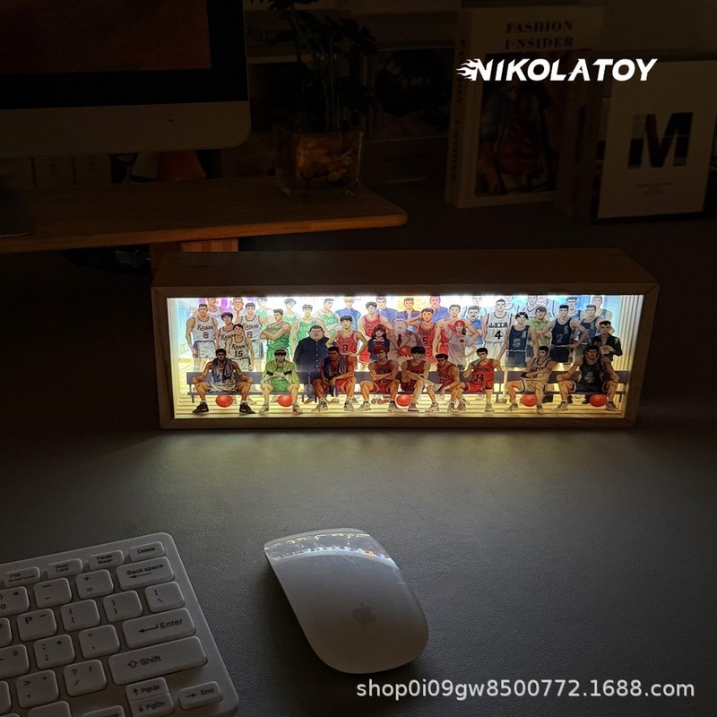 NIKOLATOY フィギュアアニメーションフルシリーズ周辺立体絵画家族ポートレート無垢材額縁装飾装飾品|undefined