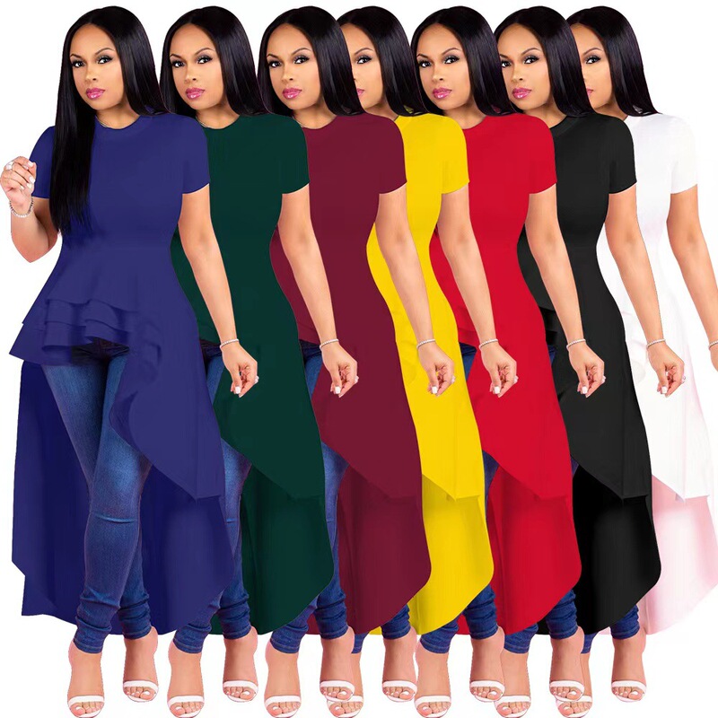 2023 Amazon Independent Site Hot Style European and American Fashion Evening Dress Asymmetrical Ruffled Skirt Dress