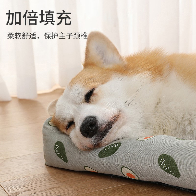 Nueva mascota verano fresco nido perrera Cuatro Estaciones estera universal transpirable perro de peluche dormir lavable suministros