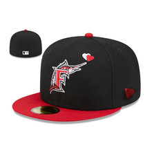 外贸MLB 棒球纪念款平檐帽美式体育联盟闭合帽时尚尺寸平沿帽跨境