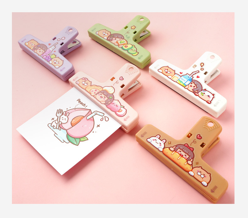 Cartoon Cute Girl Heart Five-color Sealed Hand Book  Clip display picture 2