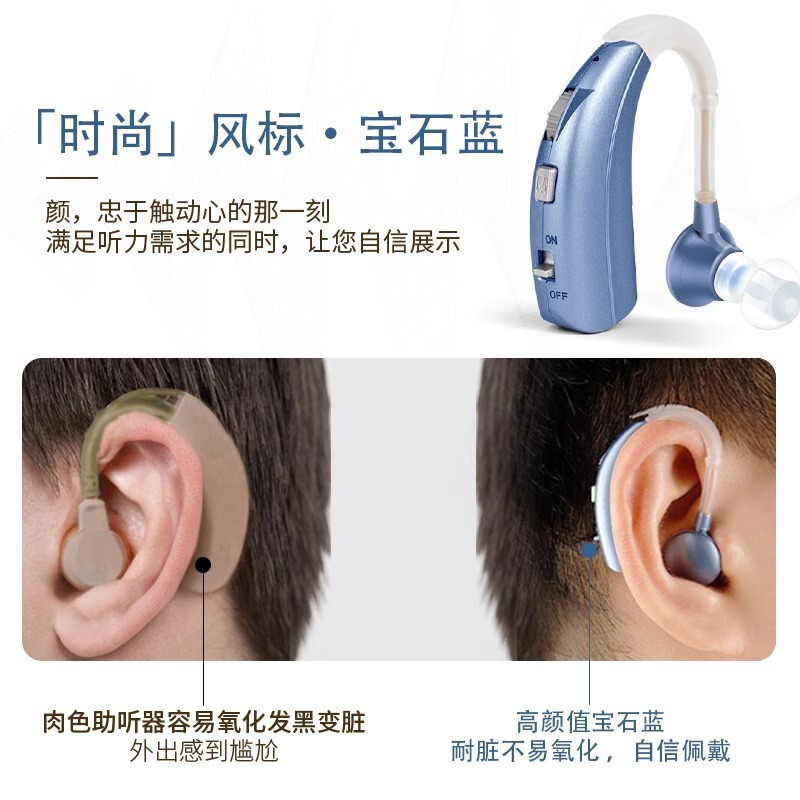 沐光補聴器1230老人専用規格品難聴耳背高齢者充電タイプ耳背式無線ステルス|undefined