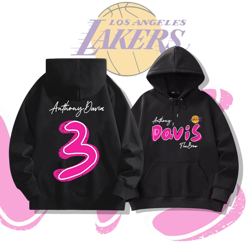 Худи с капюшоном Lakers №3 свободный крой демисезонное