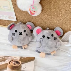 角色鼠拟材料可爱小灰鼠毛绒玩偶挂件卡通公仔钥匙扣个性包包挂件