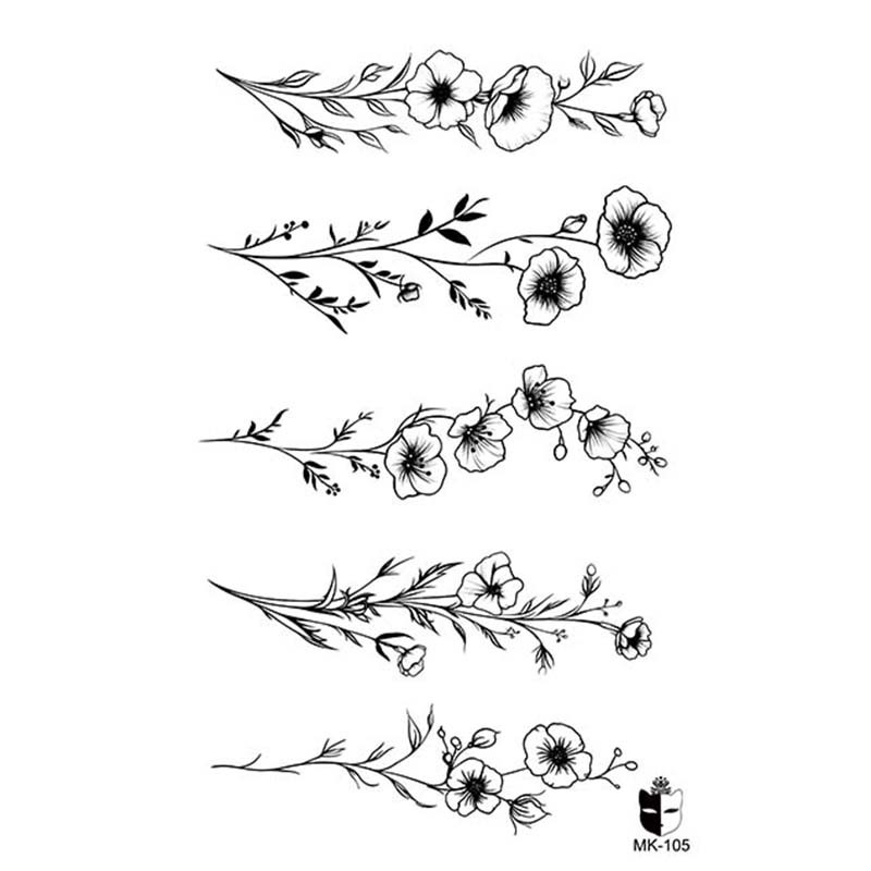 Animal blanco y negro desechable pegatinas de tatuaje belleza pegatinas de tatuaje moda estética patrón de personalidad dama pegatinas de tatuaje
