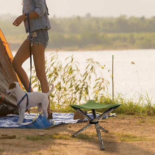 Outdoor camping triangle stool cloth portable triangle stool cloth handmade small horse tie fishing stool foldable small stool wholesale