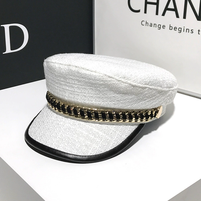 Нavy модная кепка, французский стиль, западный стиль, стиль Chanel, британский стиль