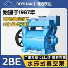 湖北博远2BE水环式真空泵压缩机铸铁不锈钢304带气水分离器液环泵