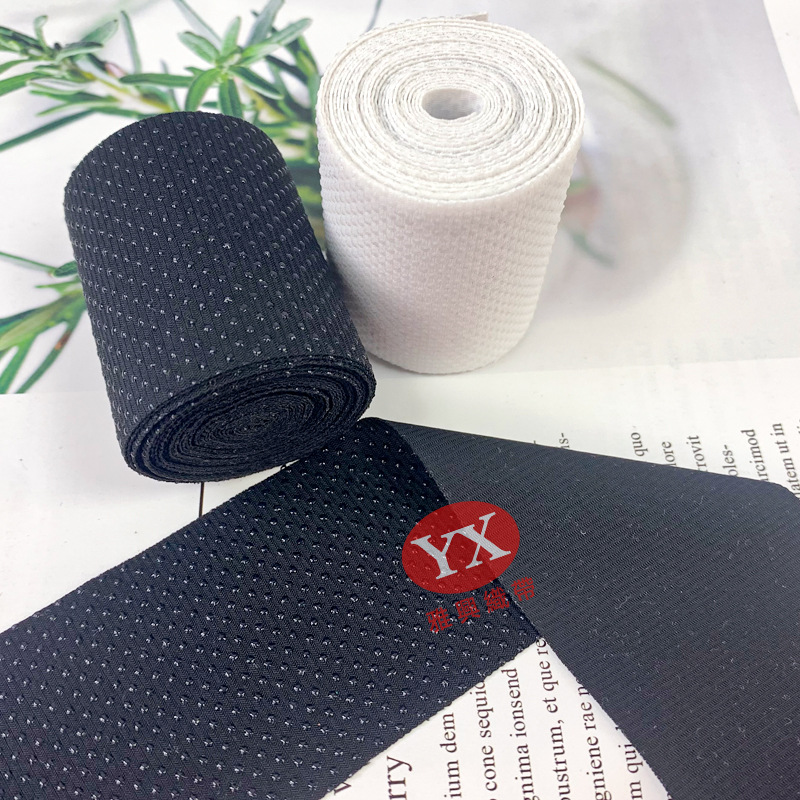 Cinta Elástica Antideslizante de Silicona 5cm de Poliéster y Látex para Ropa de Ciclismo y Mallas