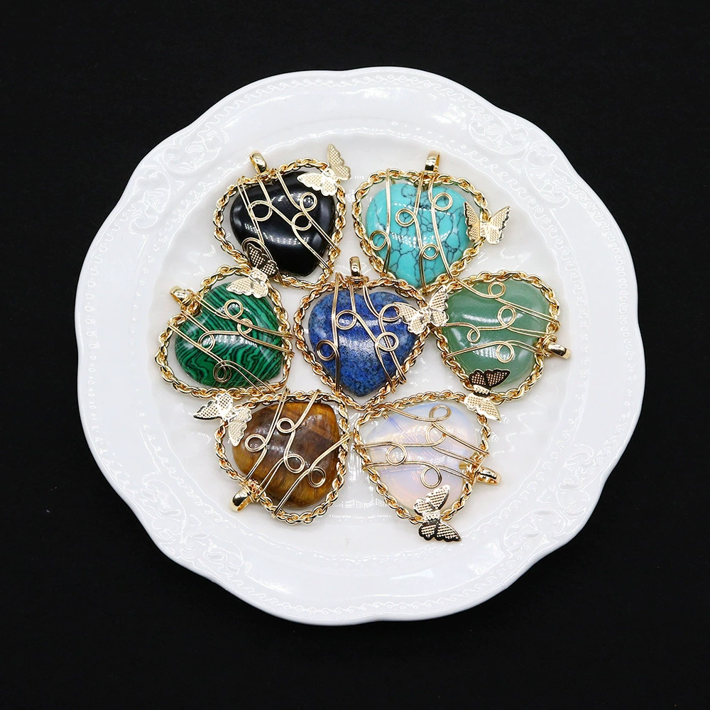 Органический кулон в форме сердца, аксессуар из малахита, аксессуары, x43, 43 мм