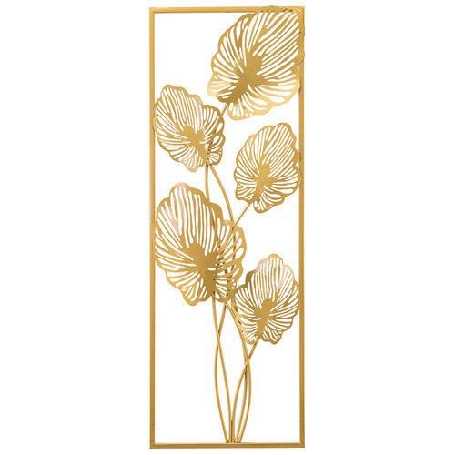 Cross-border new Chinese style entrance aisle wall hanging living room sofa background wall ginkgo leaf wall hanging decoration gold