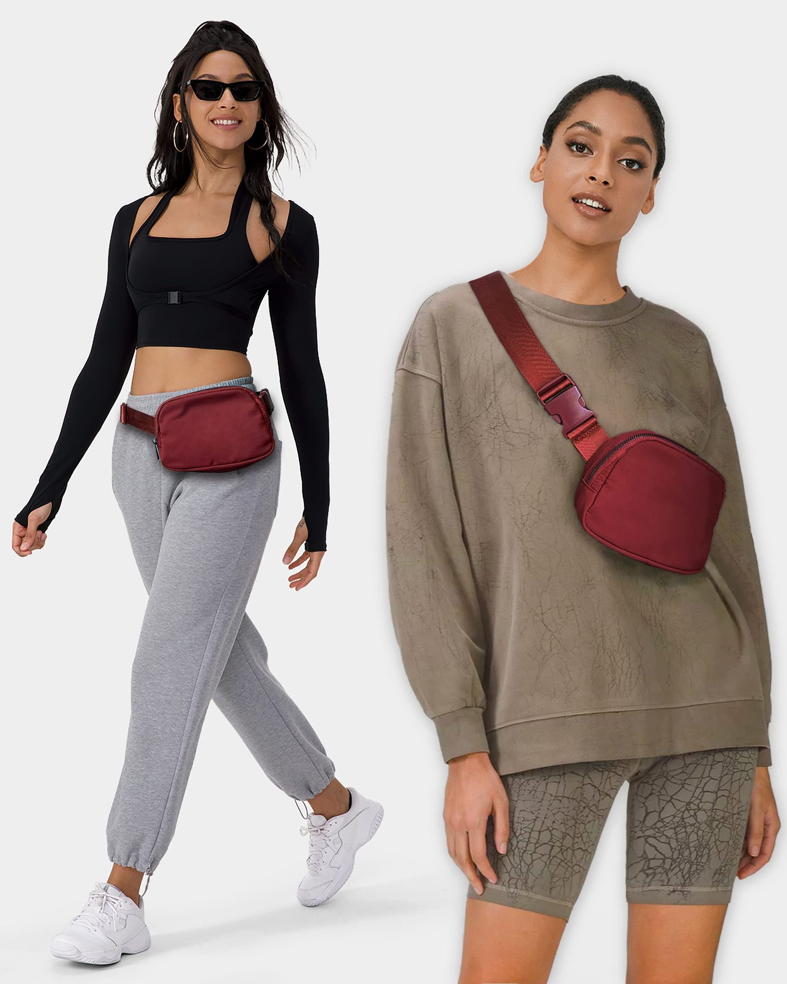 Women's with adjustable waistband, fashionable running and hiking waist bag_voghion.com