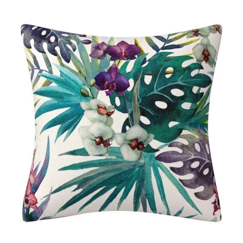 YC Amazonas plantas tropicales flor decoración abrazo funda de almohada casa sofá funda de almohada cojín de hoja de plátano coche