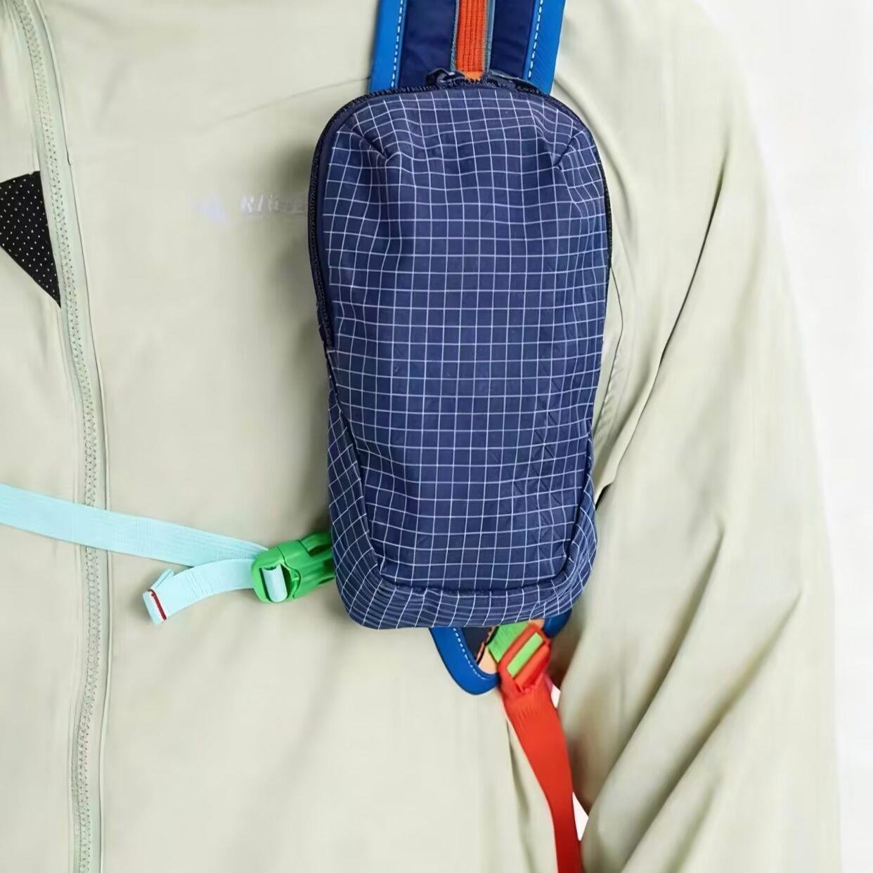 Outdoor Hiking Shoulder Strap Hanging Bag, Mobile Phone Bag, Ultra-High Molecular Weight High-Strength Nylon Material, Wear-Resistant and Tear-Resistant Backpack Auxiliary Bag