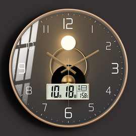 时钟高级感现代简约钟表挂钟客厅艺术网红时尚光影个性装饰石英钟