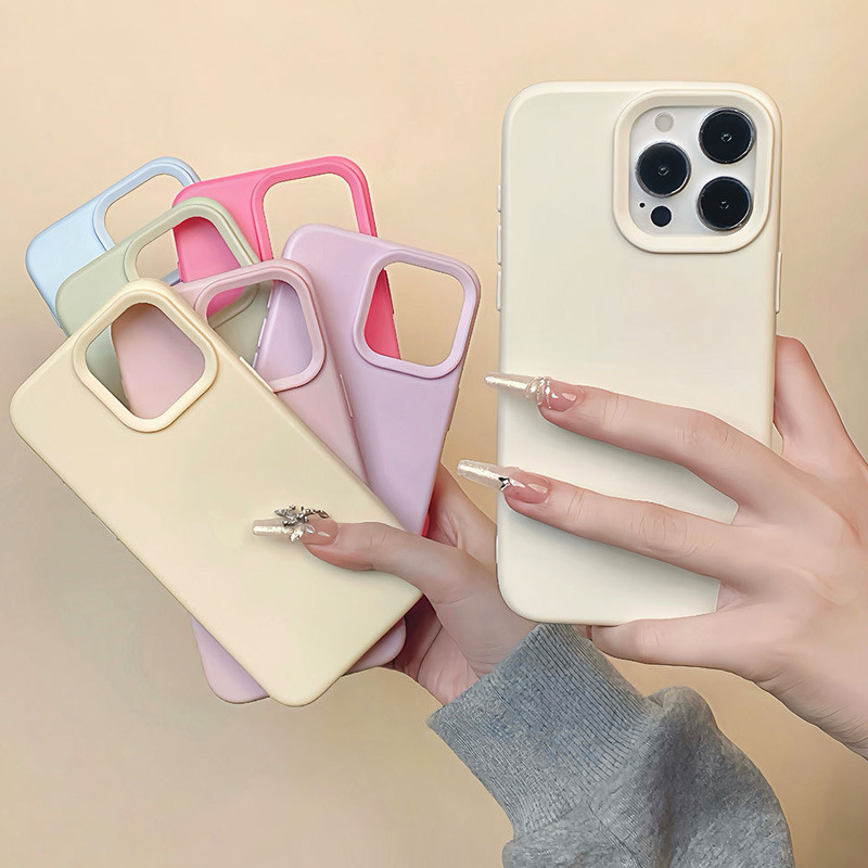 Suitable for Apple 16 Pro Silicone Anti-Drop Phone Case, Solid Color Simple iPhone 17 Full-Cover Matte Protective Case 15 Suitable for Apple 16 Pro Silicone Anti-Drop Phone Case, Solid Color Simple iPhone 17 Full-Cover Matte Protective Case 15