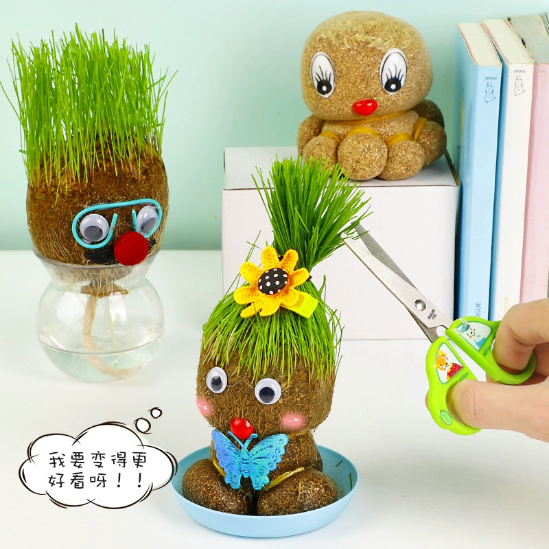 Головка куклы для детского сада для выращивания растений, DIY, большие глаза, подарок на день рождения