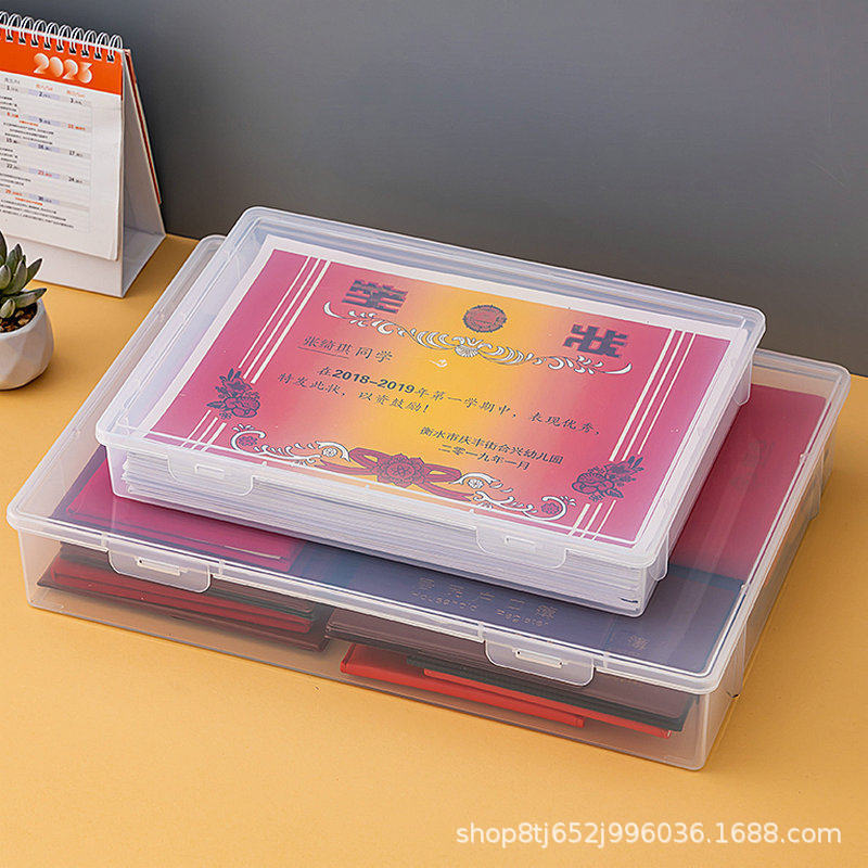 Document Storage Bag, Household Certificate Storage Box, Important Family Documents and Instruction Manuals Storage Box, A3 Paper Organizer