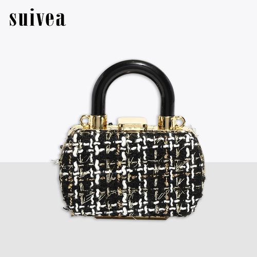 Hypnotic Little Black Dress Mini Lipstick Case with Mirror, Portable and Chic Crossbody Bag