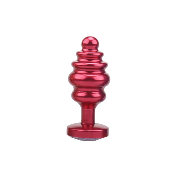 Small threaded anal plug red