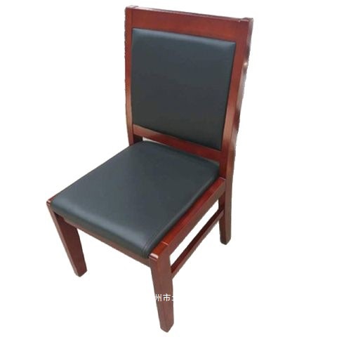 Fábrica directa silla de oficina de madera sólida silla de conferencias silla de madera silla de ajedrez silla de cuero cuatro patas mahjong