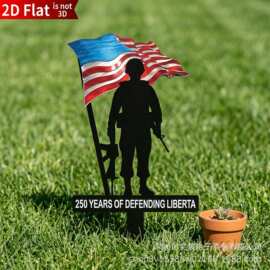 跨境250 Years of Defending Liberty捍卫自由250周年花园地插