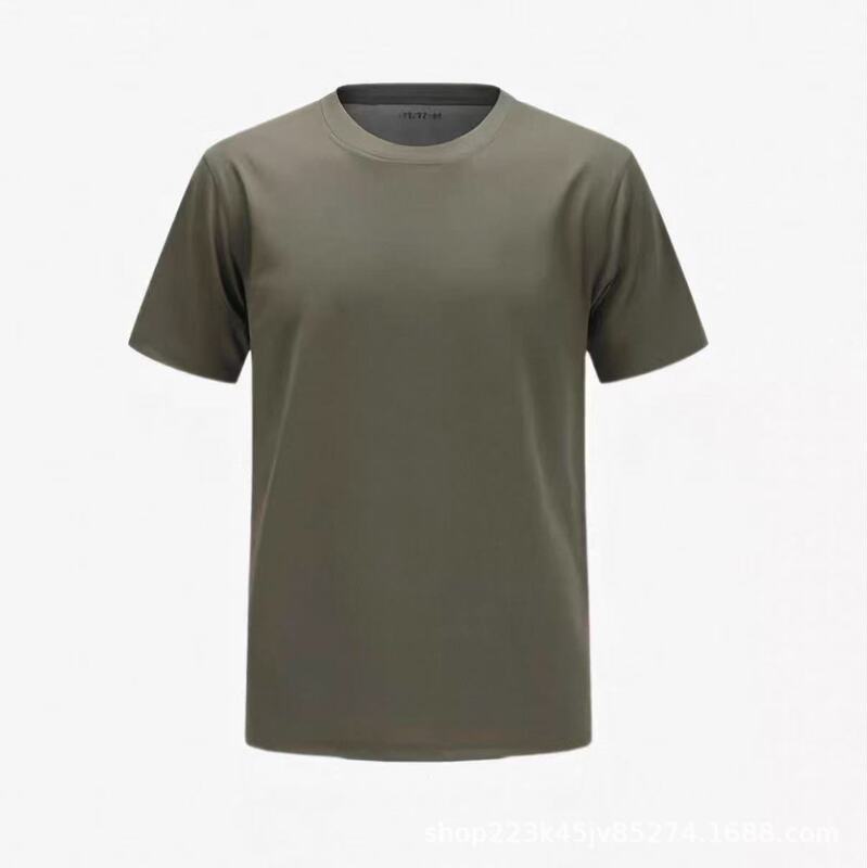 Junxu Summer Quick-Drying Outdoor Breathable Round-Neck Shirt Short-Sleeved Physical Training Clothing Moisture-Wicking Men's Sports Top