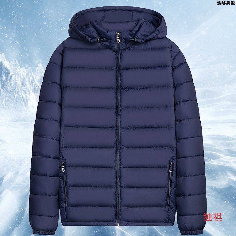 Hombres nuevos chaquetas de algodón de pluma ligera de cuello corto ocio chaqueta de algodón cálida con capuchón de otoño y invierno 2023 chaqueta de hombre