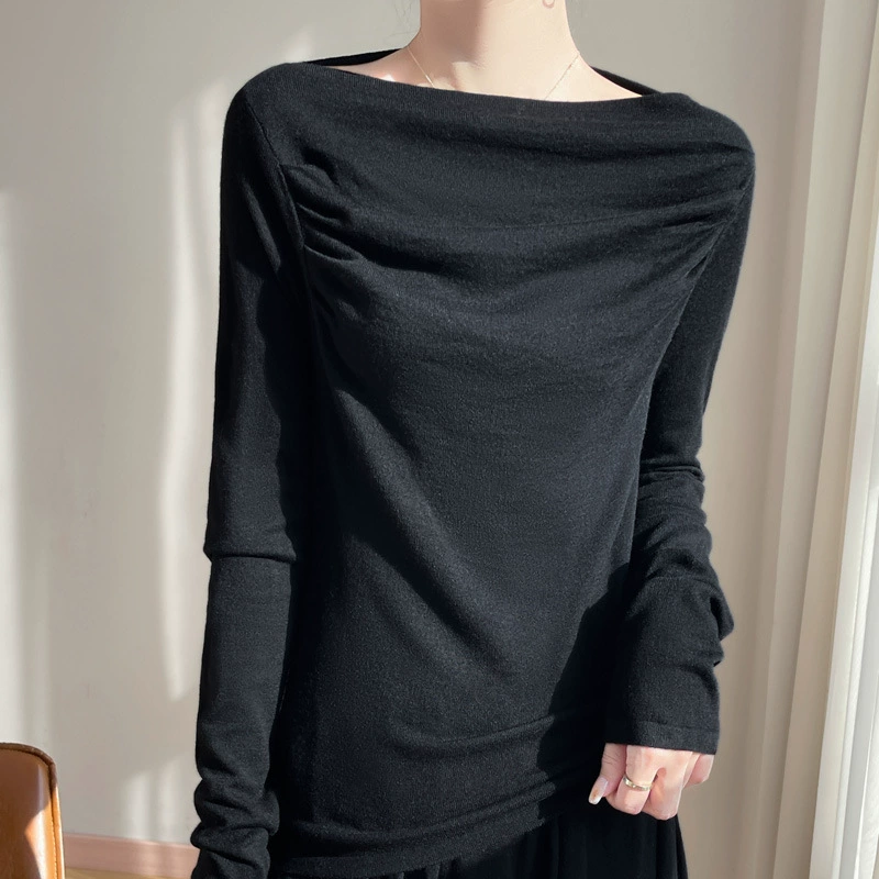 Вязанная шерстяная spring-summer solid body-friendly кофта, 2025 год