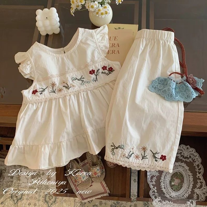 Summer retro vest girl's