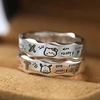 Minimalistic wavy brand small design universal sophisticated fashionable ring for beloved