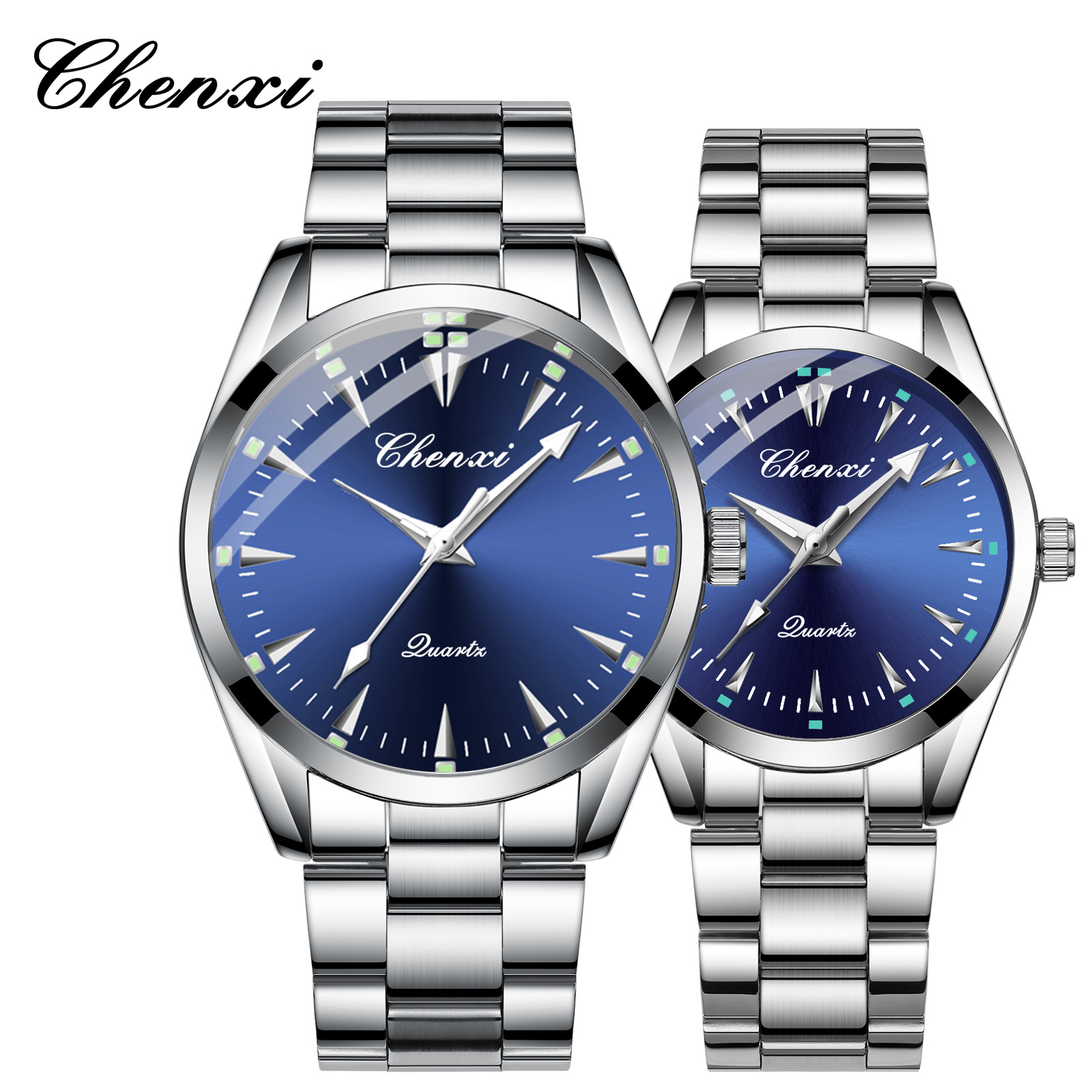 Dawn Brand Couple's Watch Women's Business Watch Quartz in stock Wholesale Stainless Steel Strap Men's Watch