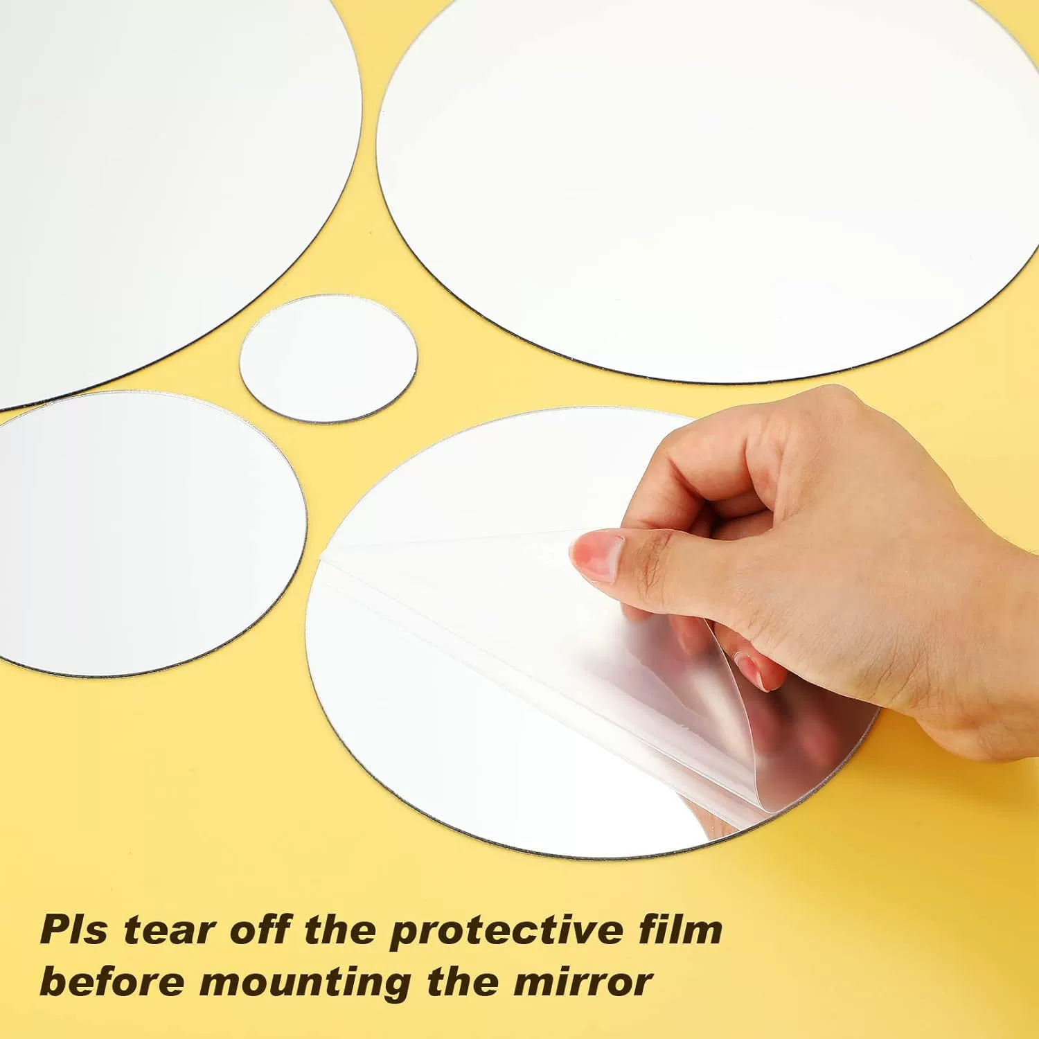 Acrylic removable stickers on wall, sticker, set, 30 pieces, mirror effect