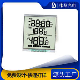 墨水屏替代声波钟LCD断码屏万年历多功能时钟段码屏温度显示屏