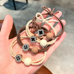 Korean Autumn/Winter New Water Diamond Hair Ring Light Luxury Hair Tying Rubber Band Hair Accessory Headband for Women Wholesale