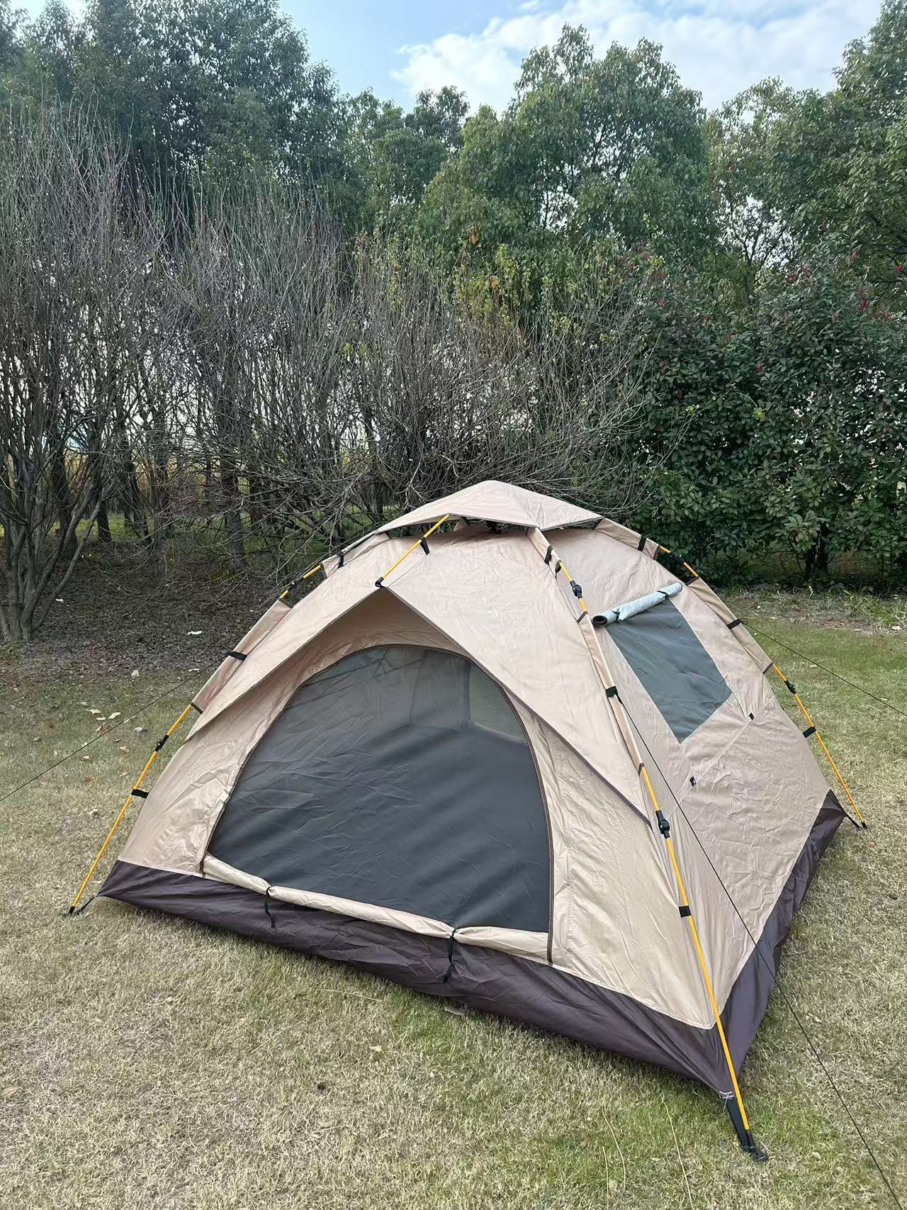 Tent Camping Tent Automatic No-Setup Required 3-4 Person Mosquito-Proof Sun Protection Portable Beach Camping Single-Person Hiking Gear