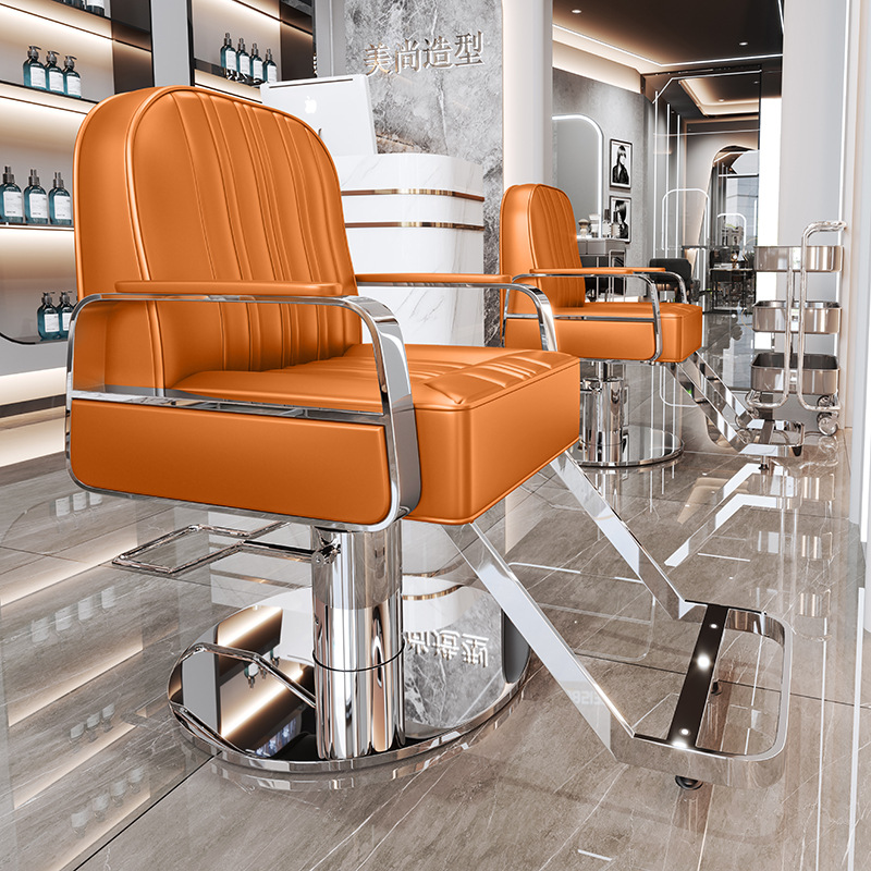 La peluquería de alta gama puede bajar la silla de peluquería, la silla de corte de pelo de teñido en caliente giratorio de elevación especial para la peluquería de alto perfil, simple image 53