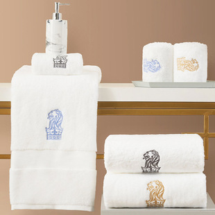Star Hotel Towel Bath Towel Embroidered Hotel Homestay Bath Towel Cotton Beauty Salon Embroidered Hand Towel Wholesale