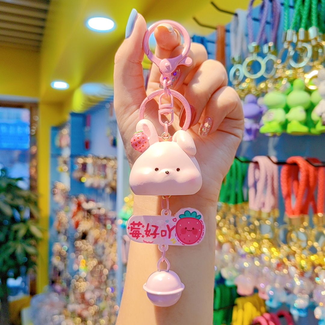 Caramelo animal llavero resina lindos colgantes de dibujos animados bolsos de automóviles llavero exquisito colgantes pequeños regalos