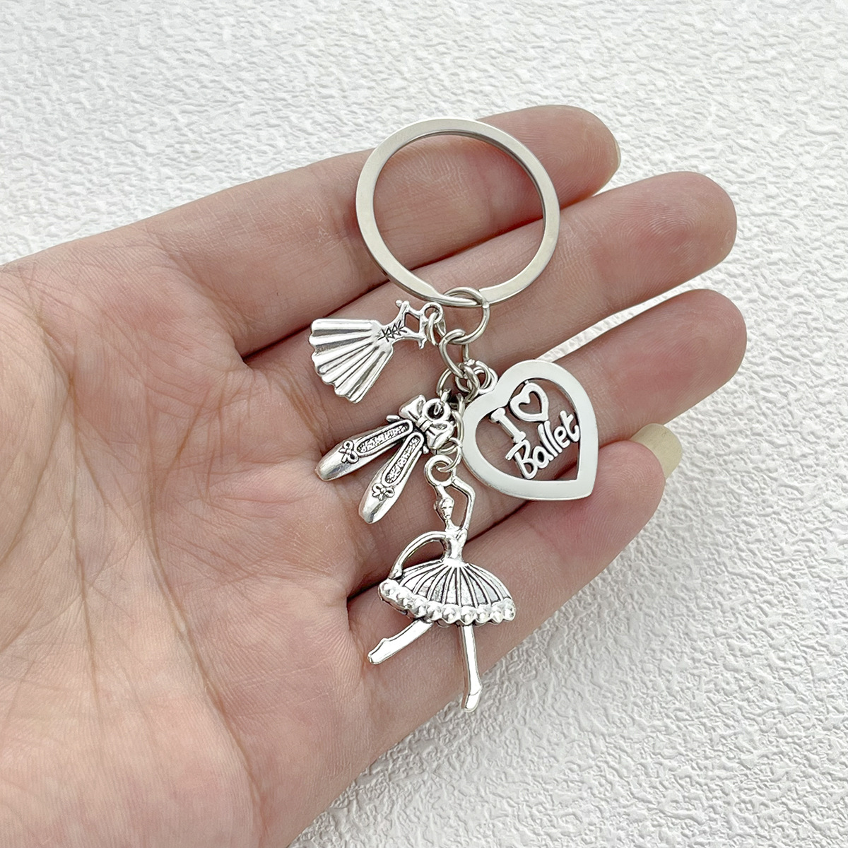 Keychain Classification 1 Piece Quantity 1 Piece Simple Style Heart Shape Alloy Keychain