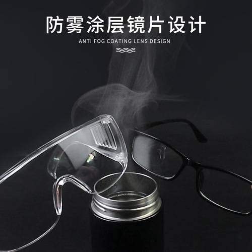 Anti-fog Louvered Safety Glasses Breathable Protective Glasses Transparent Anti-Spatter Safety Glasses Wholesale Closed-Style